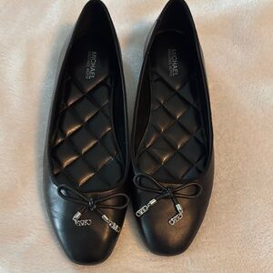 Michael Kors Black Quilted Flats